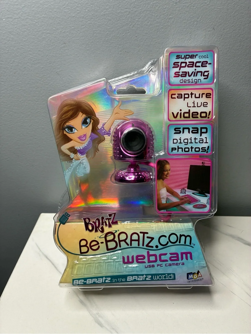 Bratz Be-Bratz.com Webcam USB PC Camera Sealed Y2K MGA Rhinestone Pink